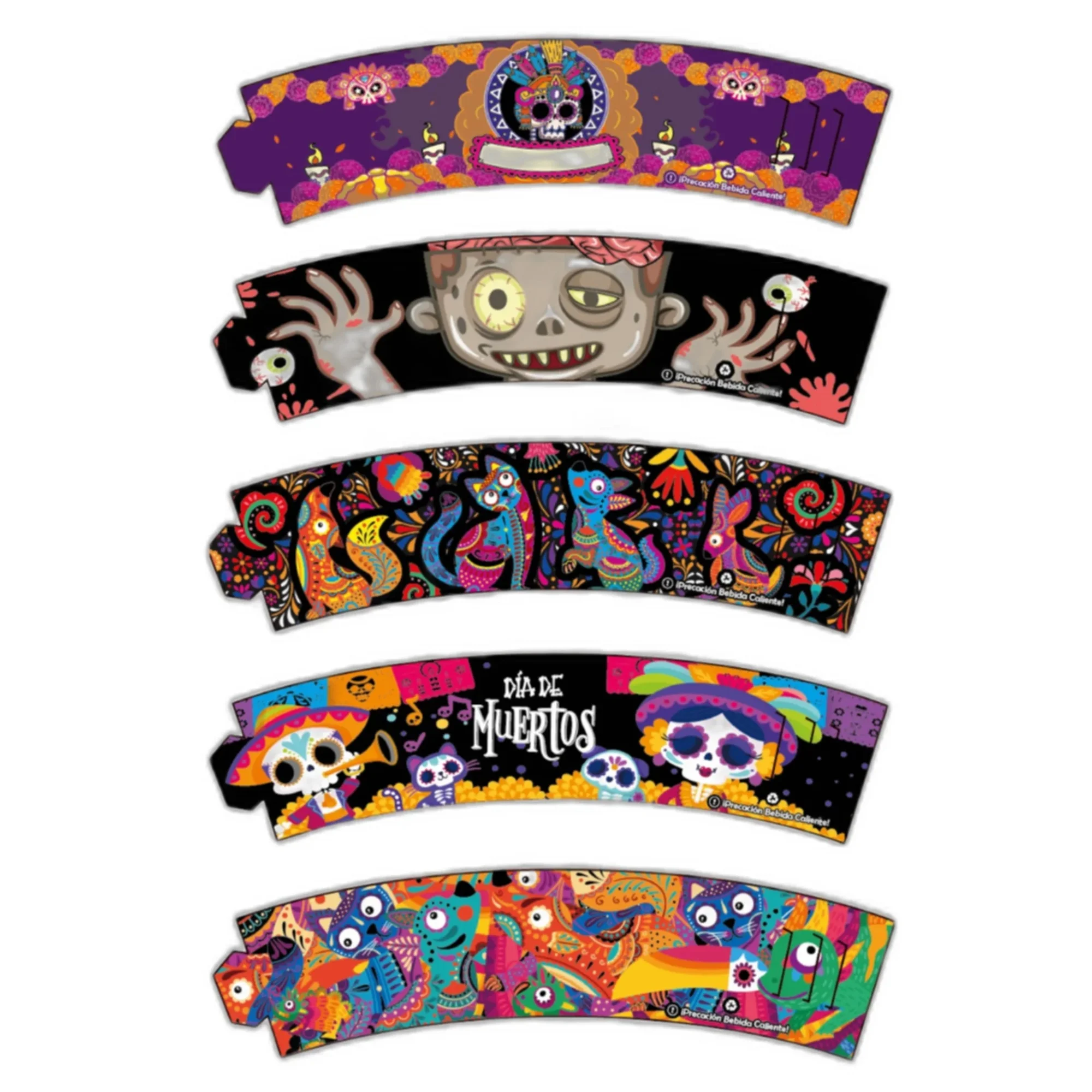 Fajilla o manga edición Día de Muertos. 100 pz
