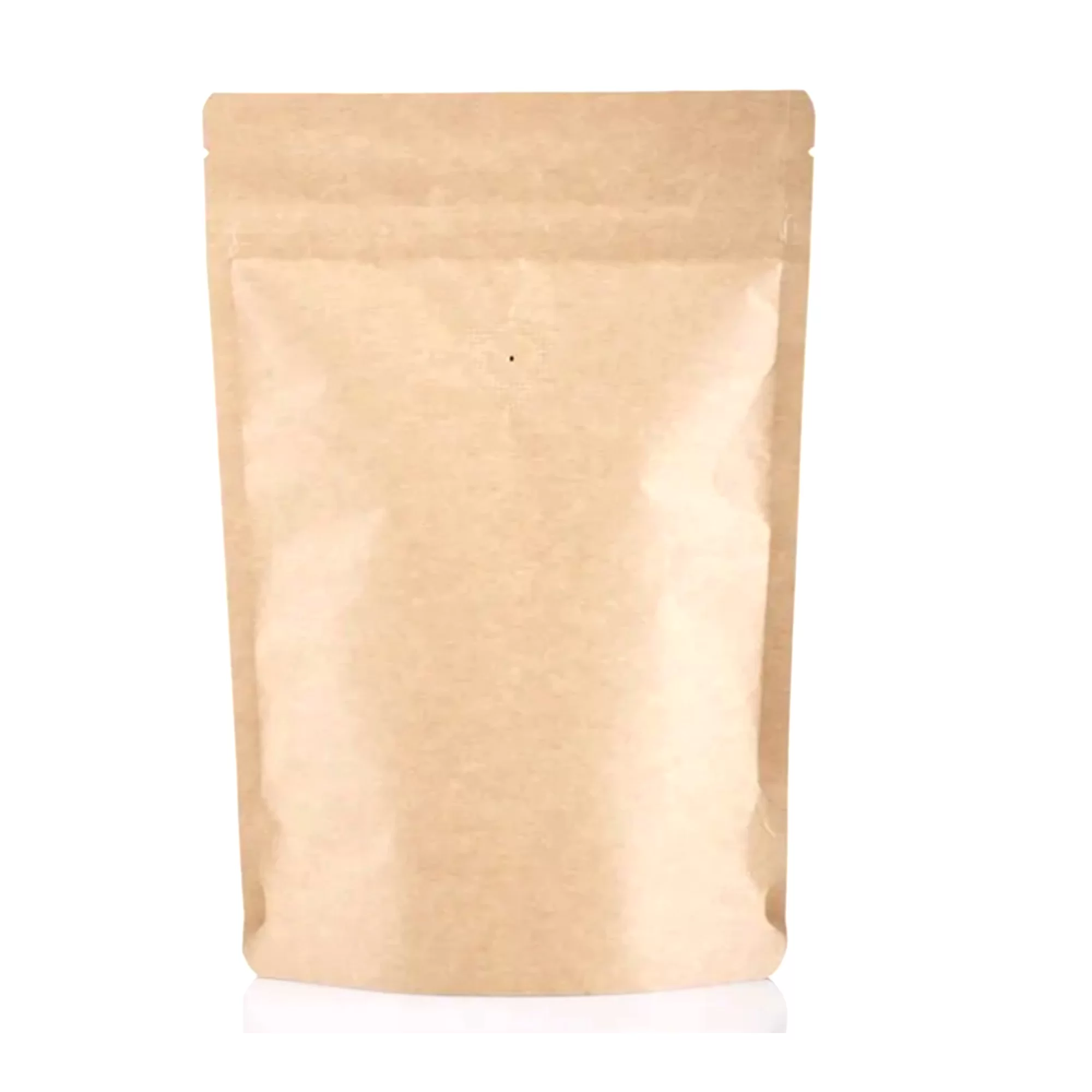 Bolsa stand up pouch de papel kraft para café 250 g 25 piezas